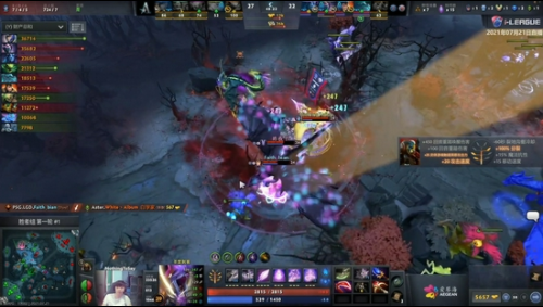 DOTA2：i联赛淘汰赛PSG.LGD以1-2不敌Aster