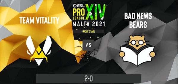 CSGO：Bad News Bears以0-2不敌Vitality