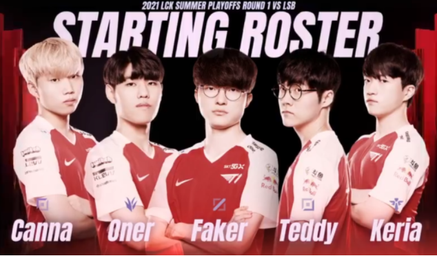 Teddy回归T1季后赛首发名录