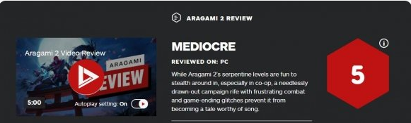 《荒神2》口碑下滑，IGN显示只有5分