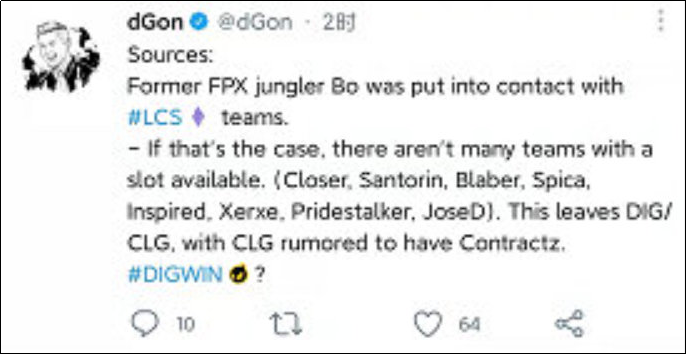 CLG以及DIG战队或拿下BO，重启其职业生涯