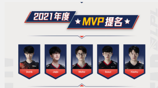 2021年度MVP选手提名名单出炉，EDG战队3人入围