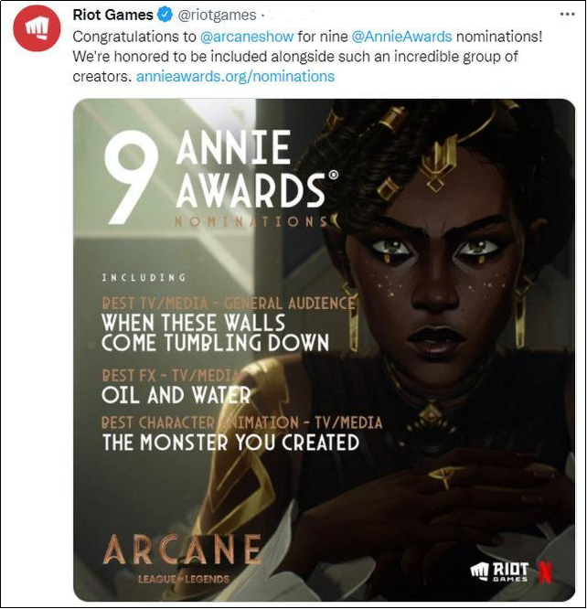 拳头官方人士透露《双城之战》第二季已在制作中