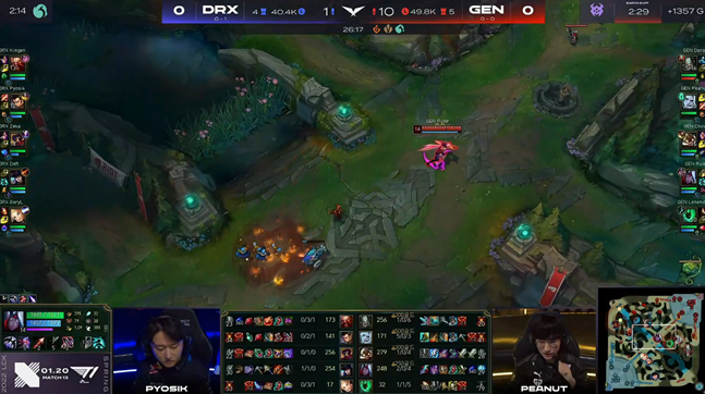 团战建奇功，GEN以 2-0轻取DRX斩获首胜