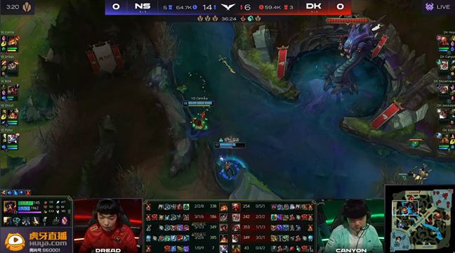 NS牢牢抓住敌人上路弱点，以2-1力克DK