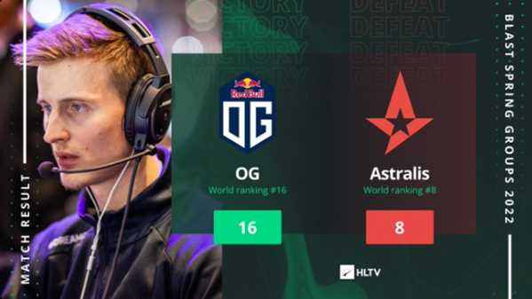 CSGO：nexa点燃OG全队气氛，Astralis以0-1不敌OG