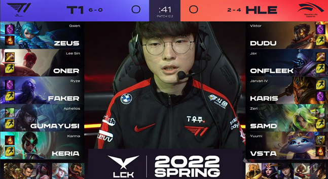 T1团战拉扯技高一筹，以2-1战胜HLE保持不败金身