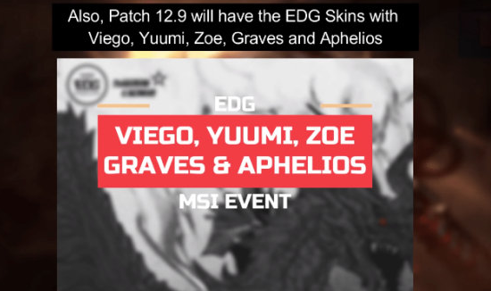 外媒爆料EDG冠军系列皮肤将于5月12日上线国服