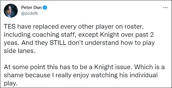 LCS赛区教练直言TES和K皇不懂运营