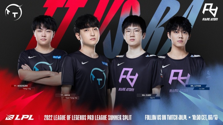 LPL:RA强势中野带飞全场，RA让一追二战胜TT