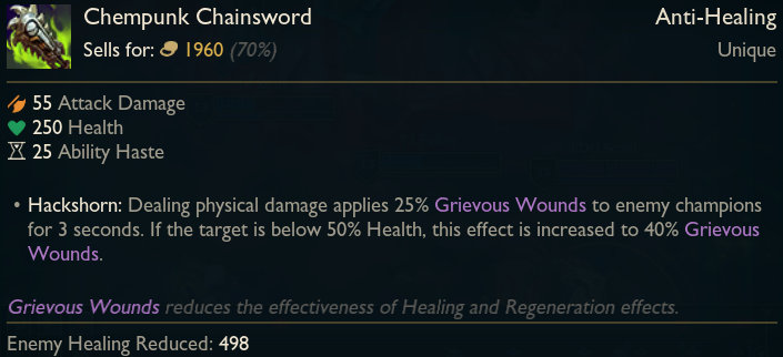 EDG中野都出到减治疗装备，共计减少治疗高达1263