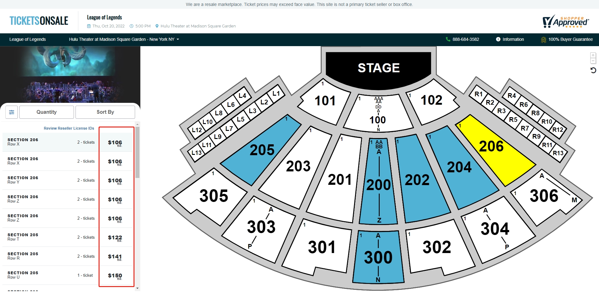 流量高就是不一样！T1对阵RNG票价600美元起售 其他100美元起售