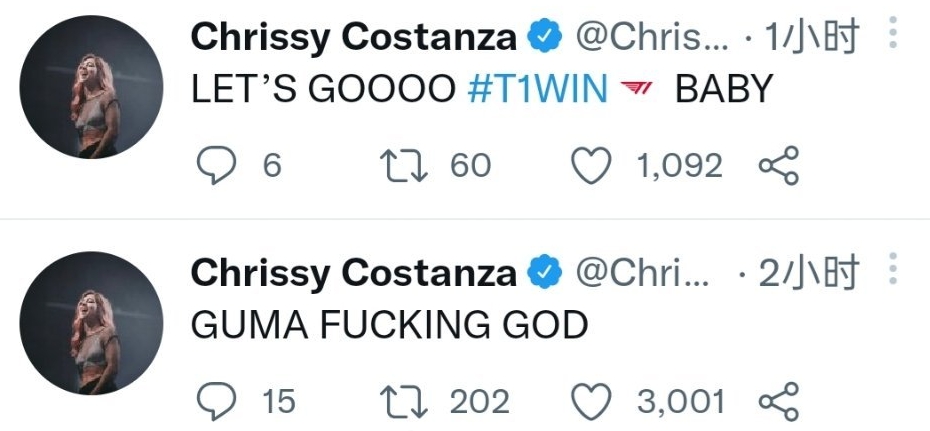 S9主题曲《涅槃Phoenix》主唱连续发推恭喜T1：我不敢相信！