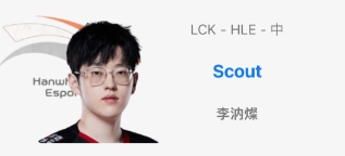 真就差官宣？OBGG将Scout归类为HLE战队选手