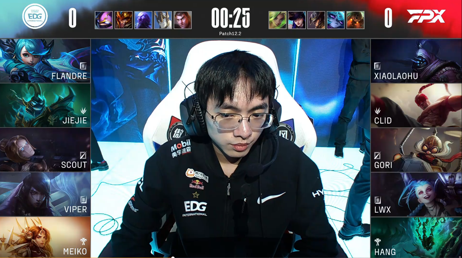 2-0击败FPXJiejie逆境之下怒抢大龙，EDG